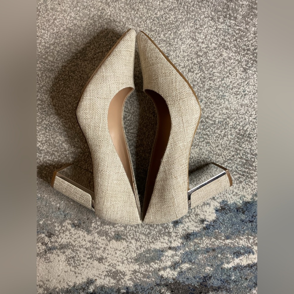 Alfani Step & Flex Jensonn Block Heel Pumps in Textured Linen - Size 10 - Picture 9 of 16
